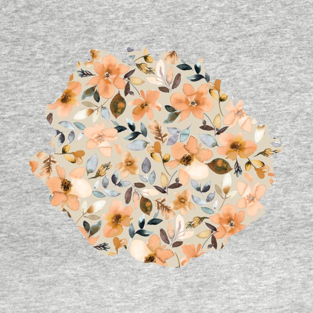 Tropical flowers-Peach sand by ninoladesign